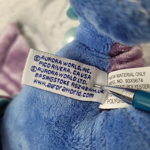 Aurora Legendary Friends 7" Blue Dragon Plush Stuffed Animal with Giggle Sounds - Picture 10 of 13